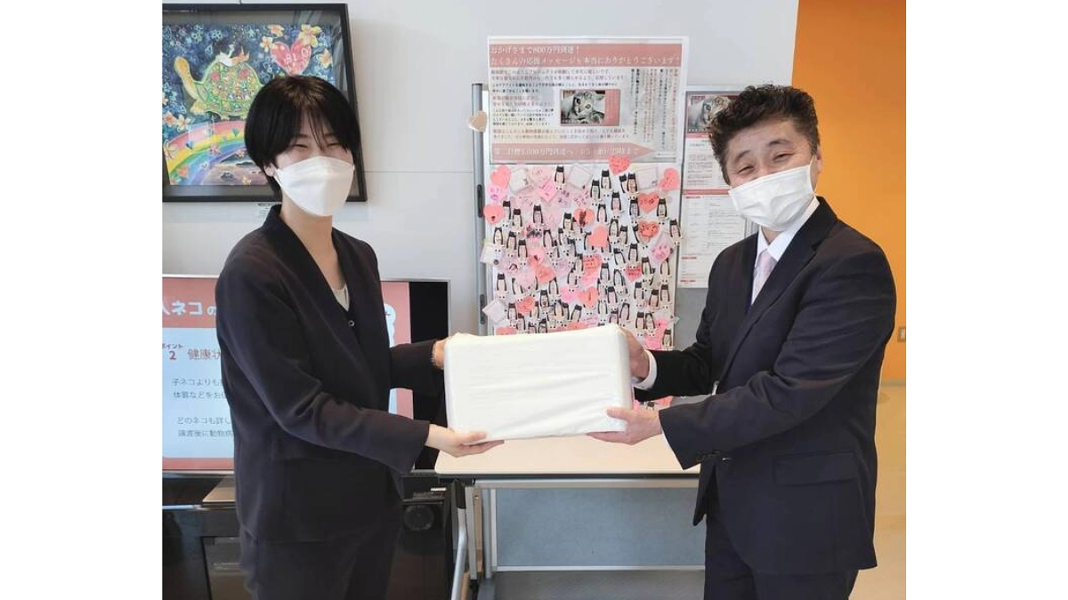 ペットシーツの寄付をいただきました