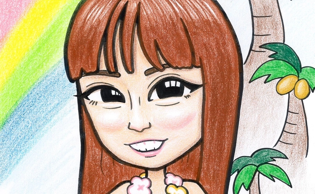 感謝のメールとホームページにお名前・会社名を掲載または名刺にも使える似顔絵を作成いたします。