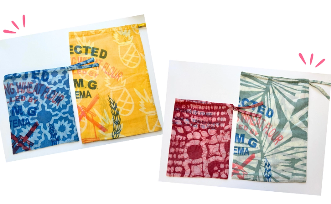 6/21追加!ガーナ出張のお土産付き応援コース|フェアトレード巾着セット【寄付金控除対象外】