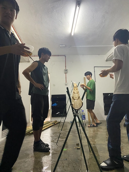 流しそうめん 準備完了！！