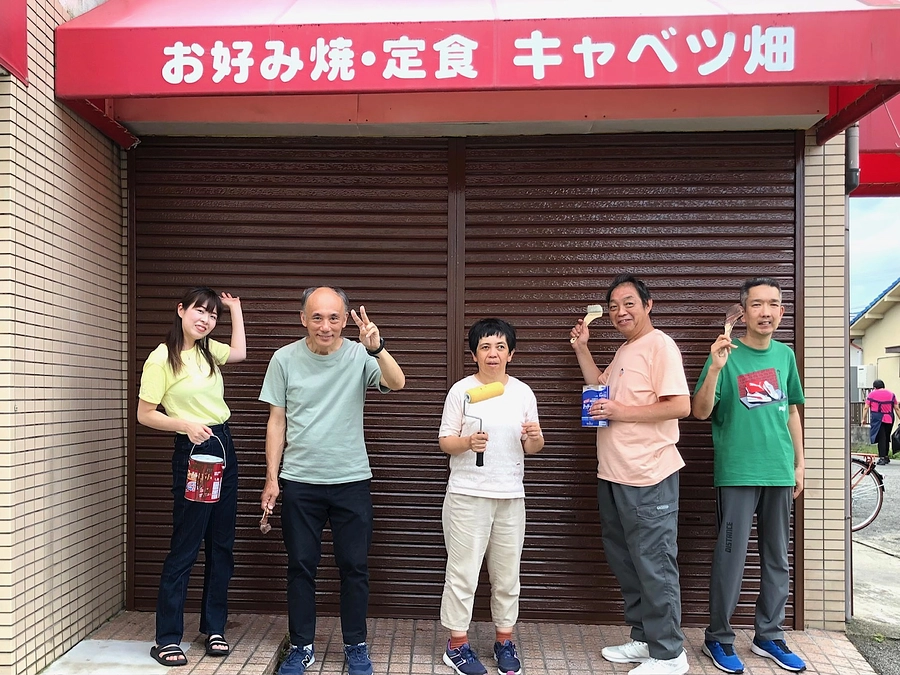 ペンキ塗り終わりました。　厨房も使えるようになりました。　7月16日