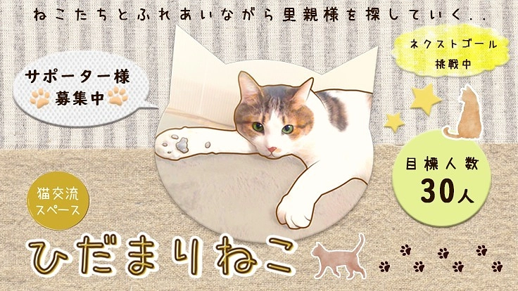 ひだまりサポーター30人募集中〜ふれあい拠点・里親探しのために〜