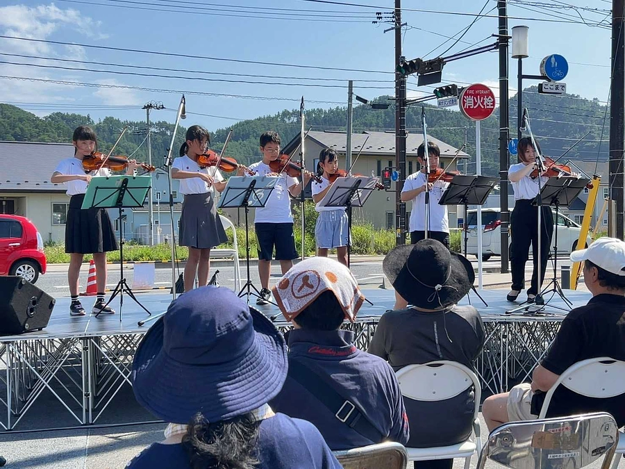 大槌子どもオーケストラ　久しぶりの夏祭り「よ市」出演！