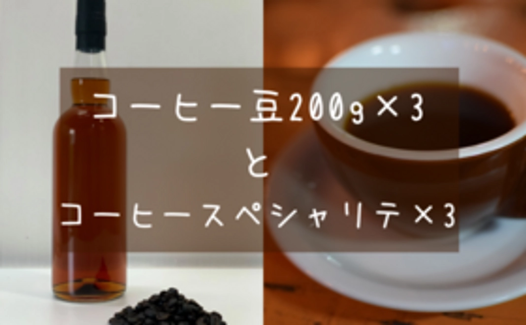 【各3種類セット】コーヒー豆とコーヒースペシャリテ