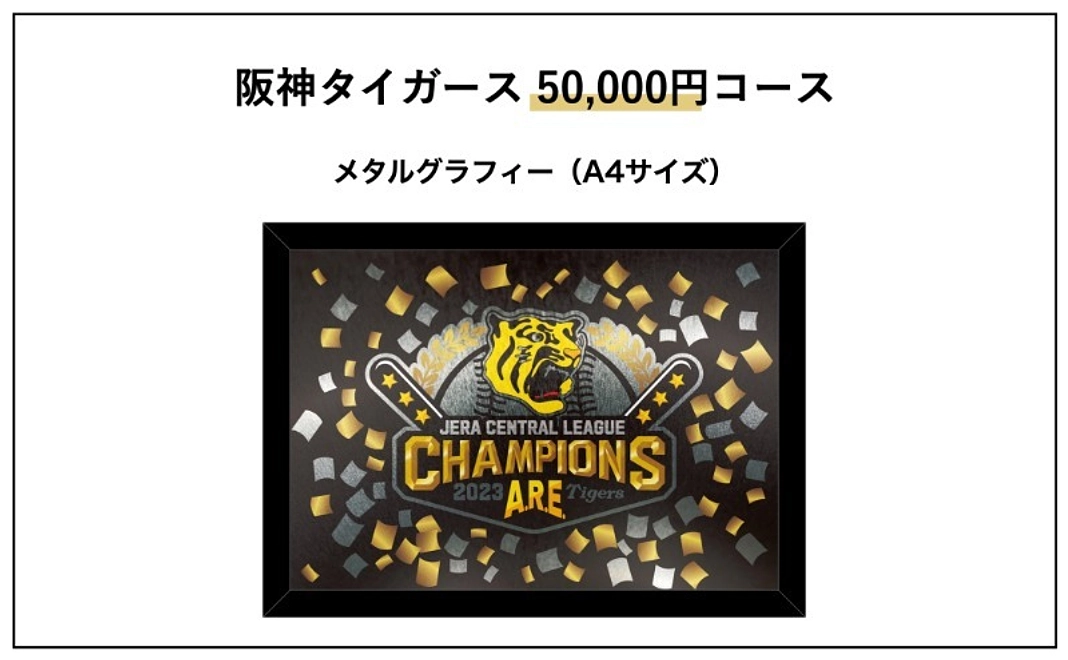 阪神タイガース5万円コース｜メタルグラフィー（A4サイズ）