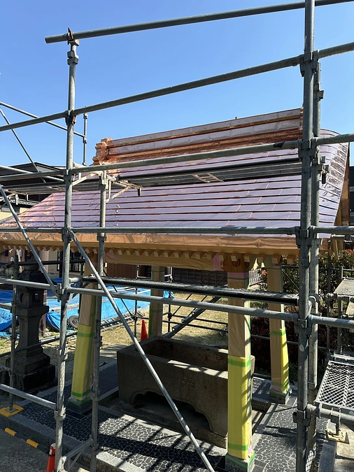 手水舎工事進捗状況②