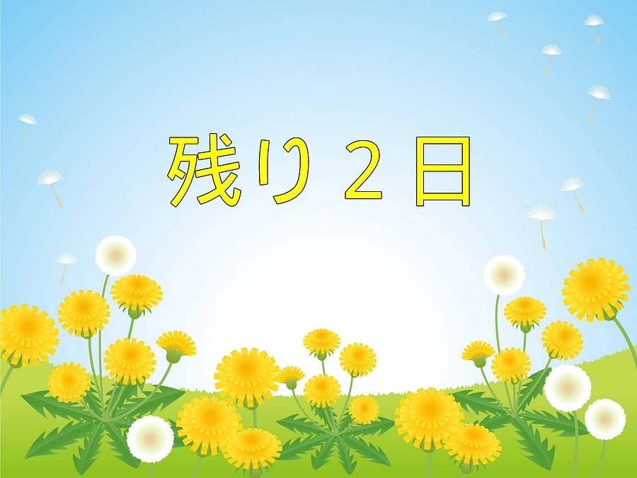 【残り２日】たんぽぽのように、皆様の力と共に新しい時代へ
