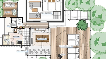 カフェ併設の1日1組限定のグラマラスなキャンプもできる蔵のホテル。 のトップ画像