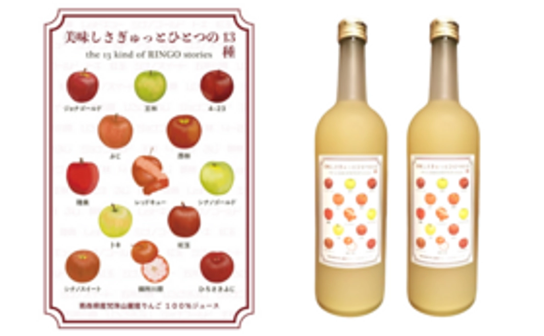 【２】１３種のリンゴジュース2本セット