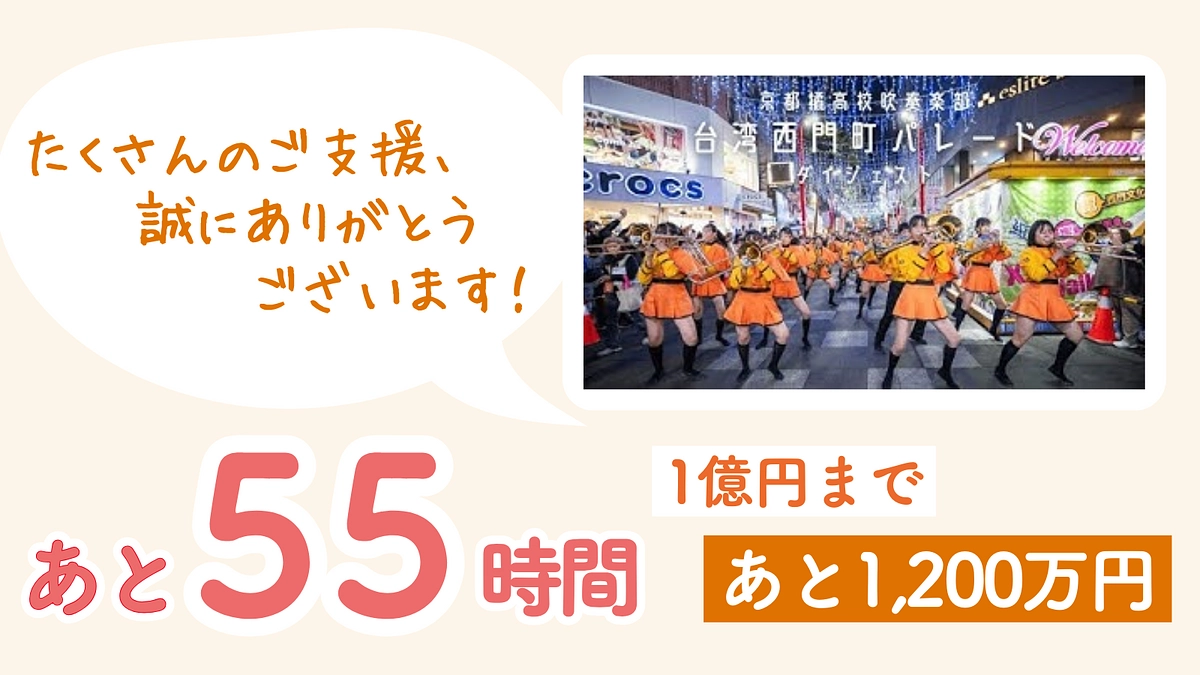 【あと55時間】台湾西門町パレード動画のご紹介