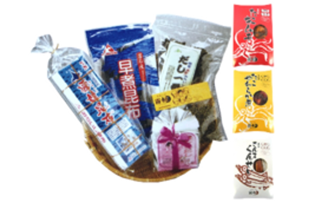 ユルリ島近海でとれた落石漁業協同組合の海の幸