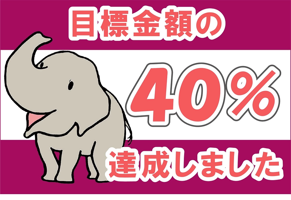 【活動報告⑭】目標金額40％達成！！！！！