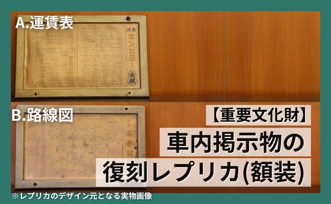 電車内部広告の復刻レプリカ（額装）