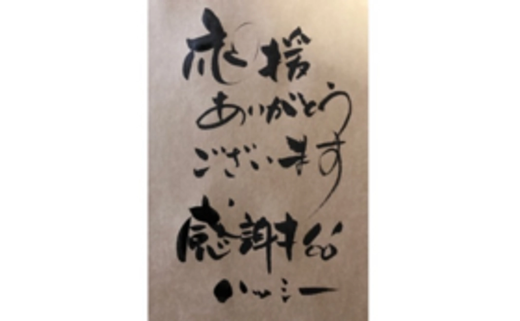 【応援コース】お礼の手書き文字のハガキ
