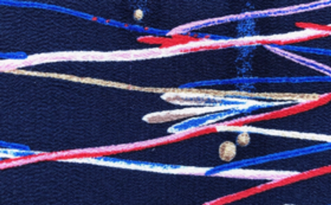 【ネイビー】Kona Bay Hawaiiコラボ足利銘仙柄アロハシャツ