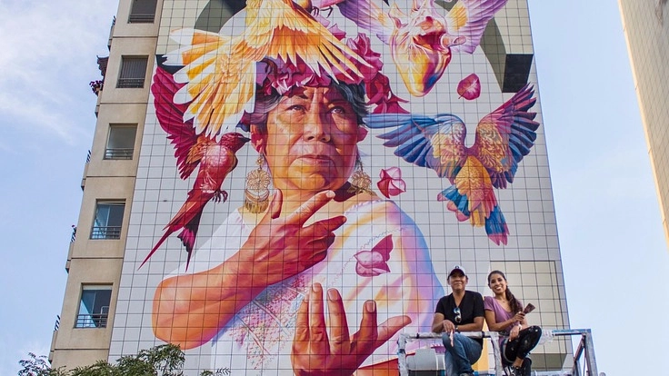 広島・メキシコの友好関係を象徴する記念壁画の制作