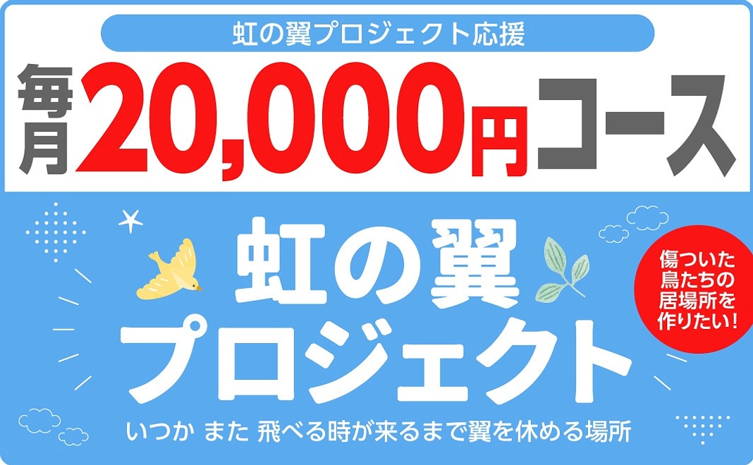 虹の翼プロジェクトをご支援(【バードハウス】の施設・環境整備)
