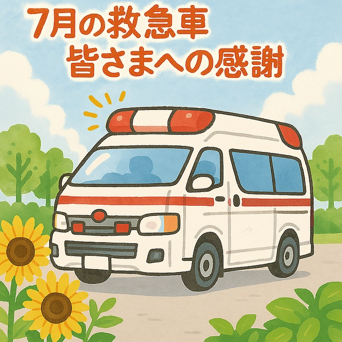 7月の救急車稼働報告と皆さまへの感謝