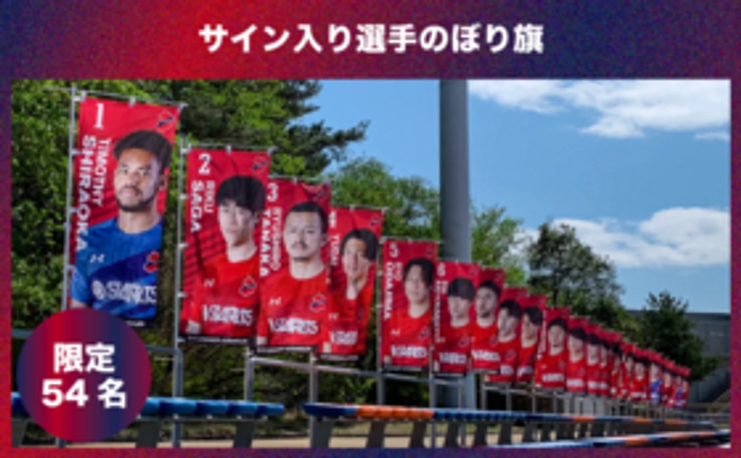 【プレミアムグッズコース】サイン入り選手のぼり旗