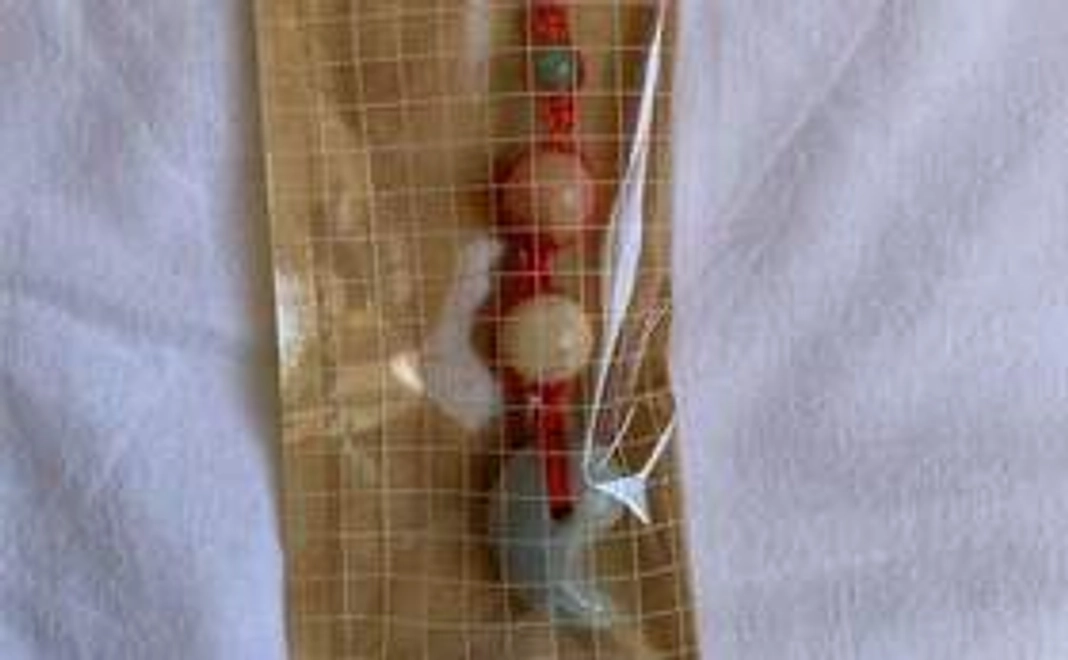 翡翠の手作りキーホルダーです