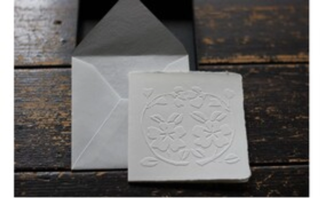 【福井県外の方向け】越前和紙　デコ和紙（decor washi 凸和紙）５枚セット