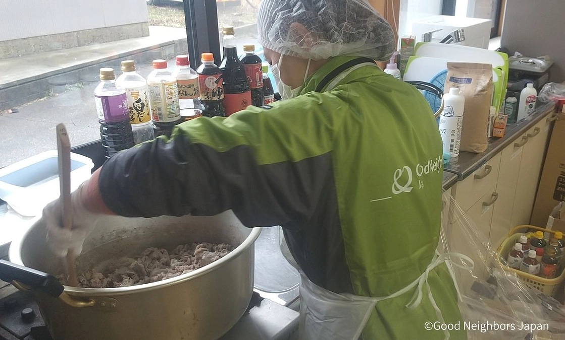 避難所となっている輪島市の公民館で炊き出し行いました（2024年1月22日）