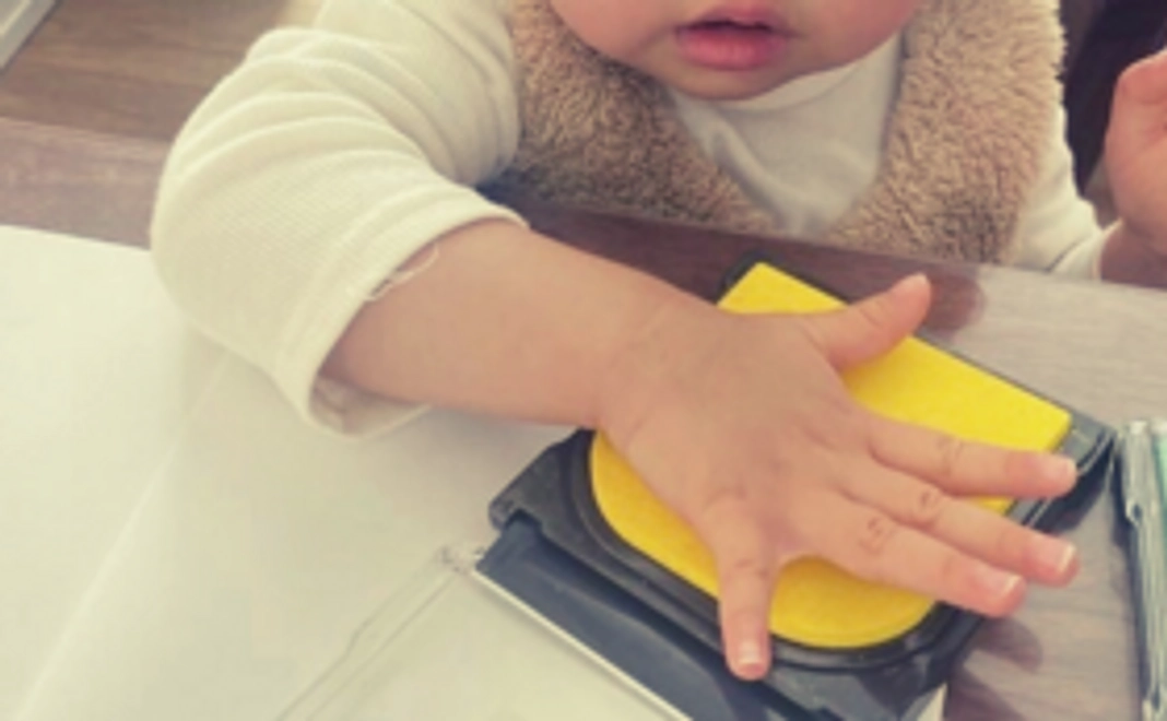 【3,000円コース】手形アートポストカード&お名前掲示&お礼動画