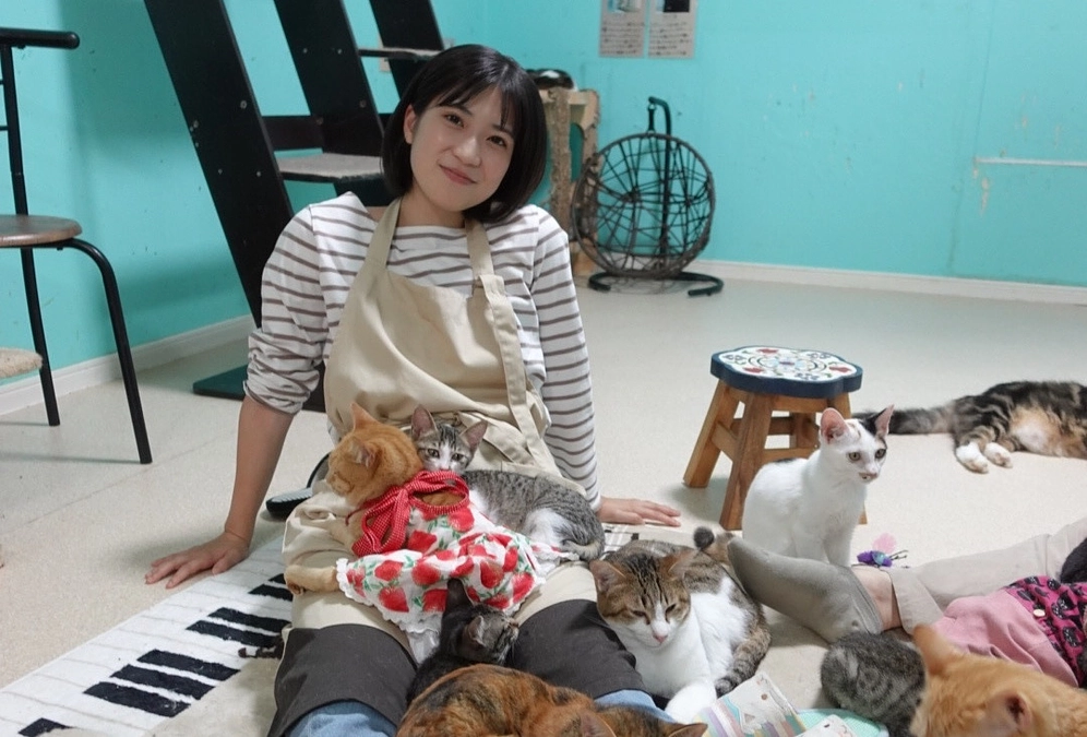 俳優活動と、所属事務所で保護猫活動をされている塩田みう様に応援メッセージをいただきました