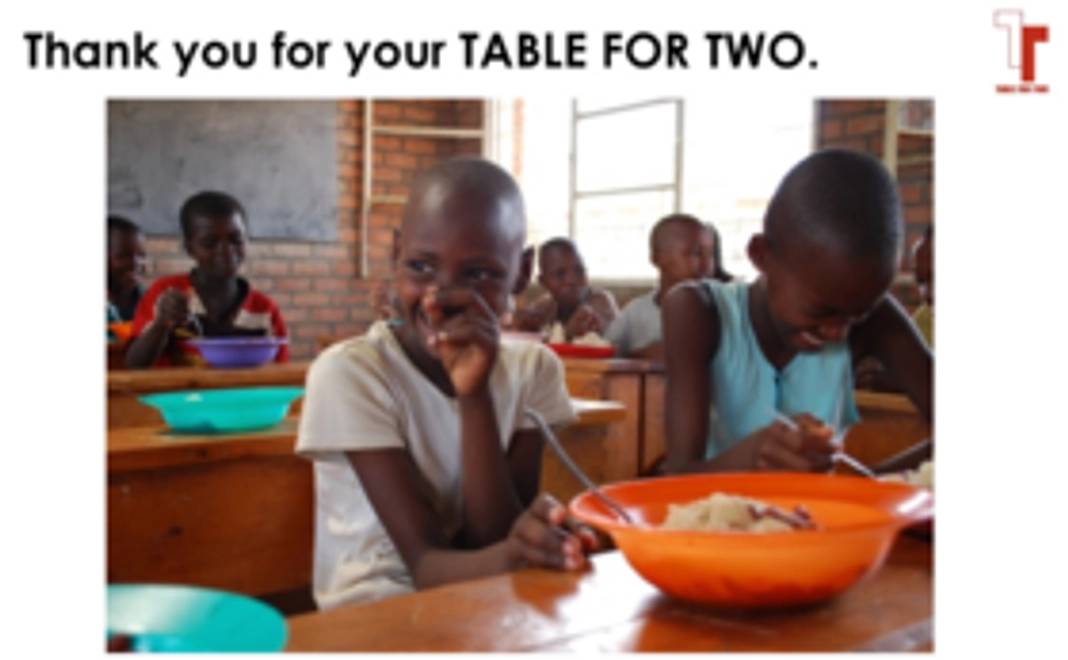 あなたのご寄付が500食分の給食になります