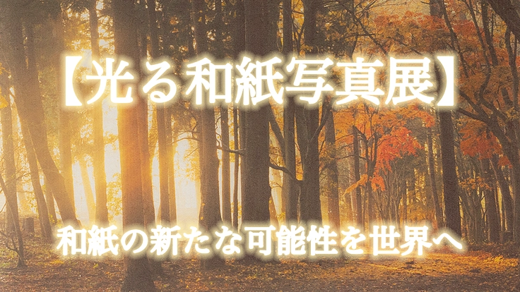 【光る和紙写真展】『和紙』の新たな可能性を世界に届けたい