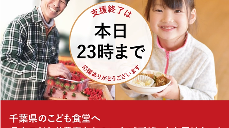 地産地消!! 千葉県のこども食堂へいちごデザートを届けたい！