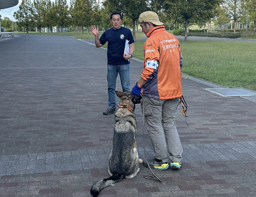 兵庫県三木市にてトレーリング(行方不明者捜索犬)適性試験会を行いました！