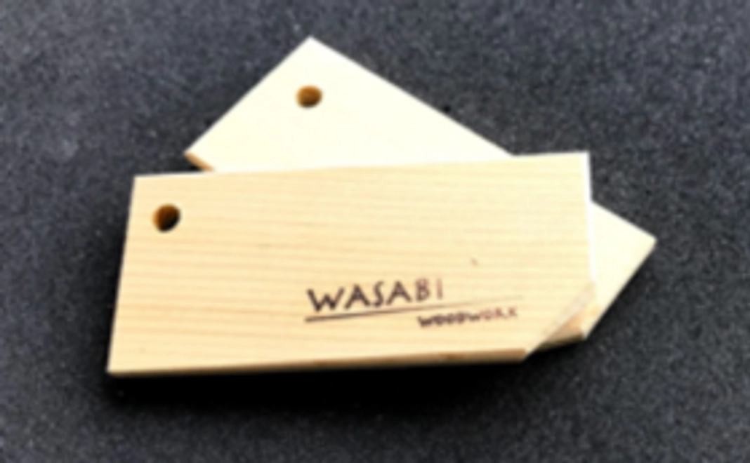 【木工職人・木工製品を応援！】支援者様限定！青森ヒバ  オリジナルネームストラッププレゼント