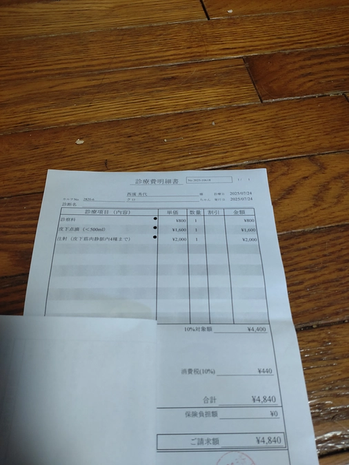 クロ君💕　通院🚙