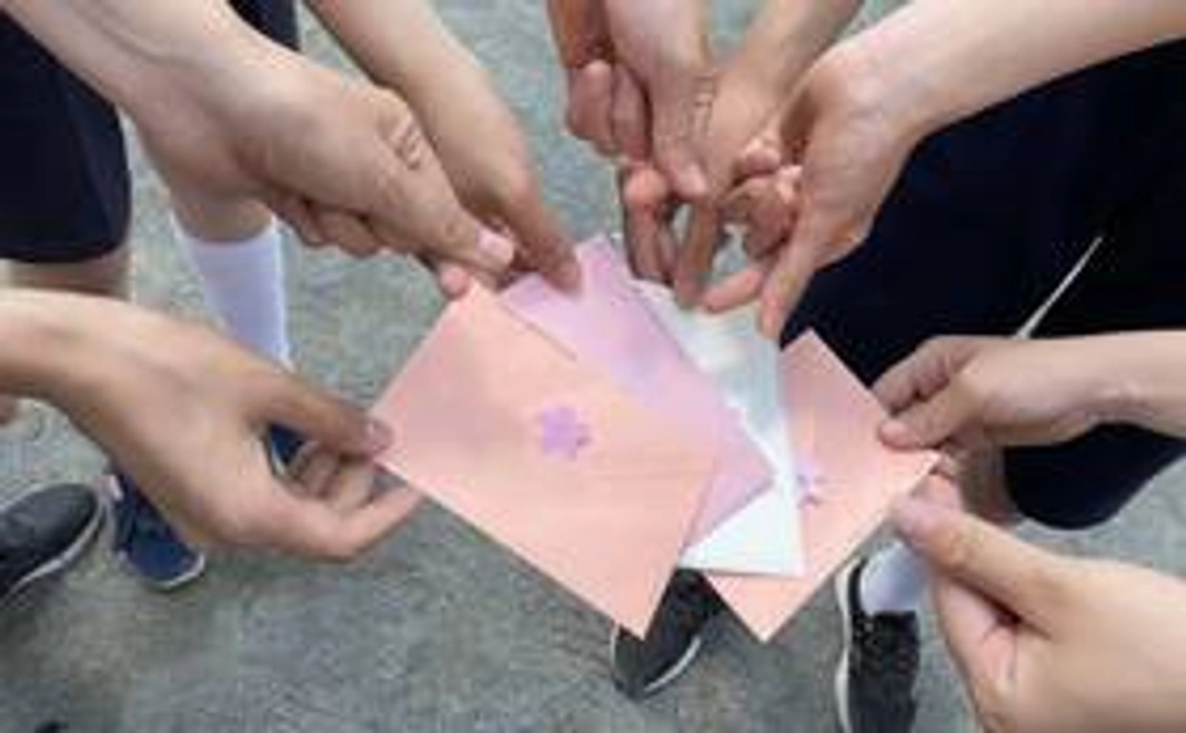 【純粋応援コース】：3000円　生徒たちからの直筆のお礼の手紙