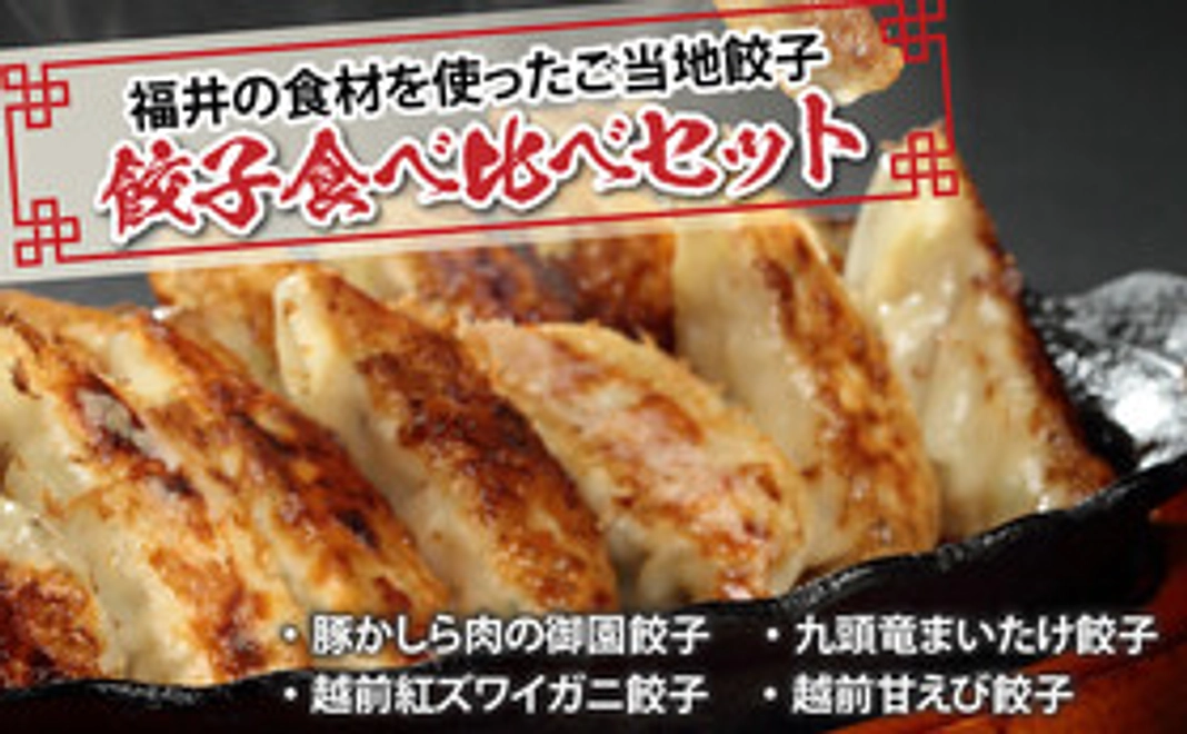 【福井県外の方限定】老舗中華料理店が贈る福井の食材を使ったご当地餃子食べ比べセット