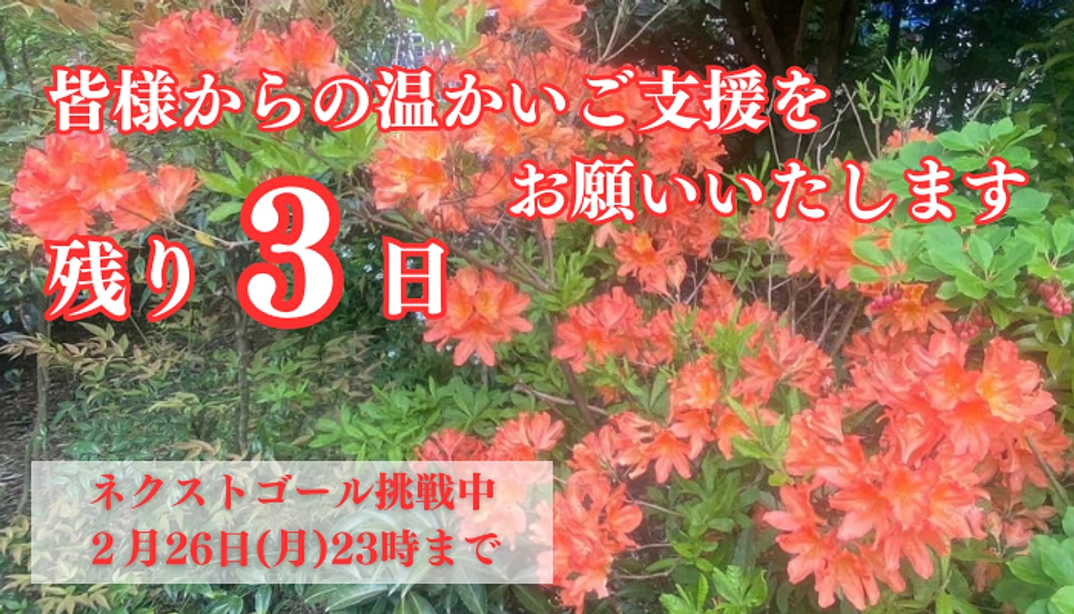 クラウドファンディング終了まで、残り3日