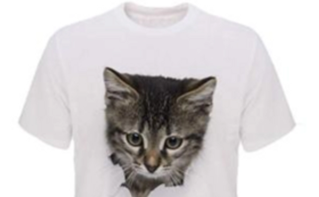 保護猫の写真入りTシャツ