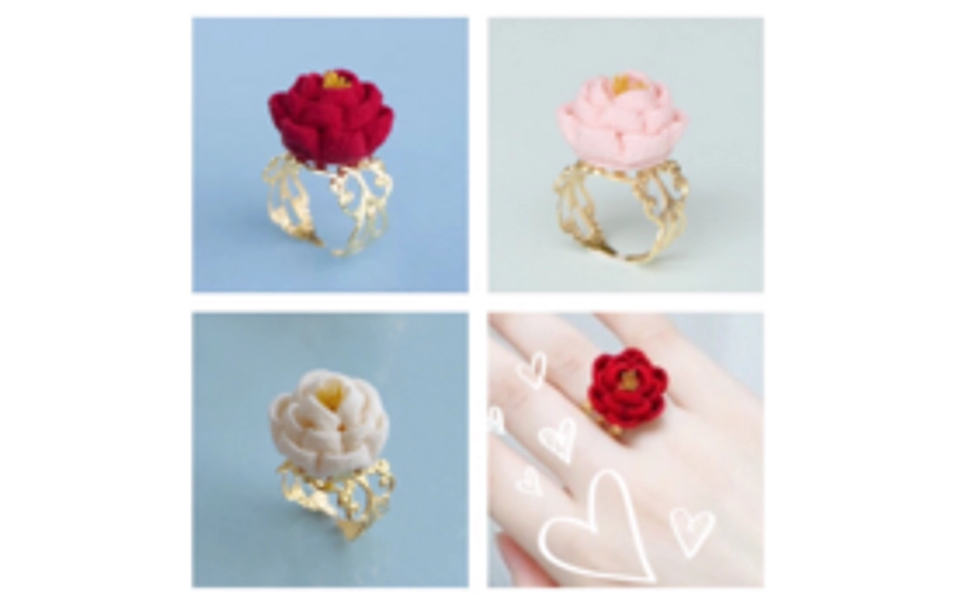 【Readyfor限定カラーあり！】1番人気のほんわり椿のリング
