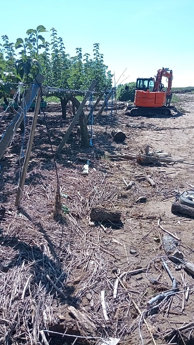 豪雨災害当時の仮復旧