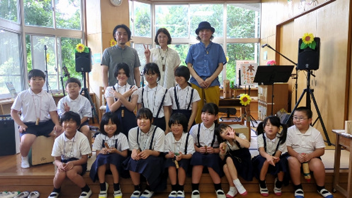 支援事業13校目、南九州市立大丸小学校で「木のぬくもりコンサート」が開催されました！