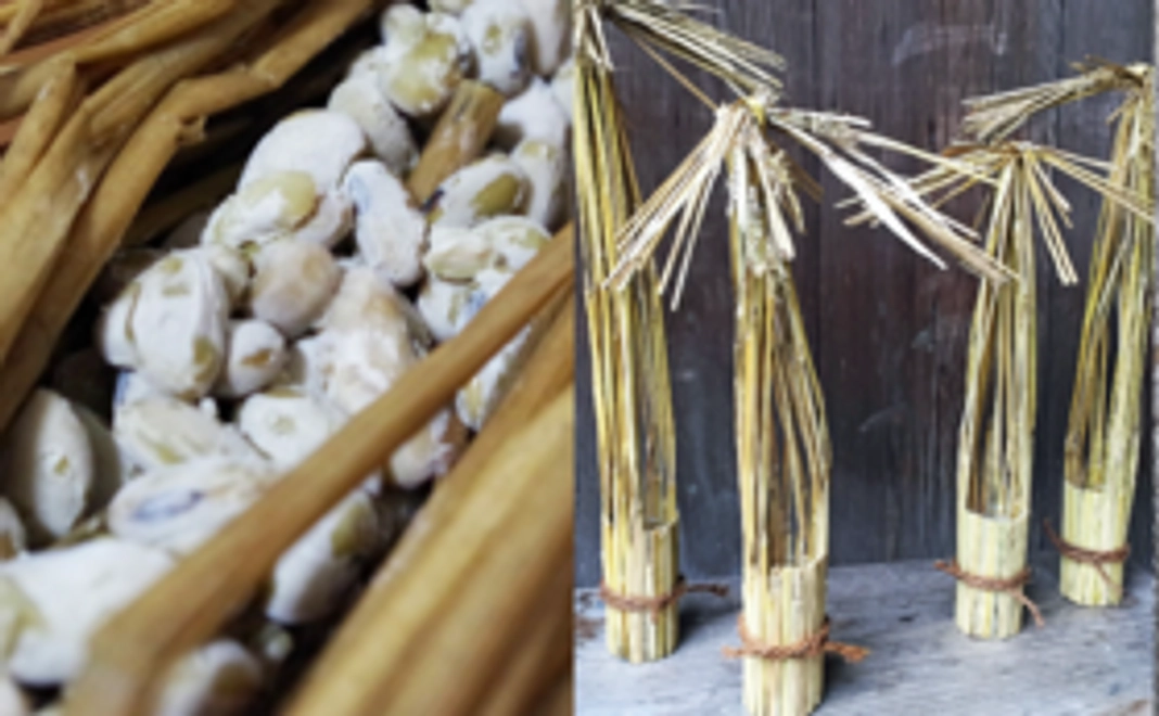 地域で自然栽培で育てたわら細工をお届けします