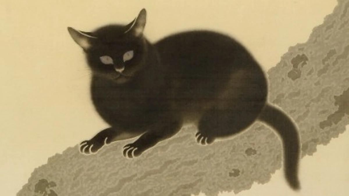 修理経過報告（６）菱田春草「黒き猫」の修理が完了しました。