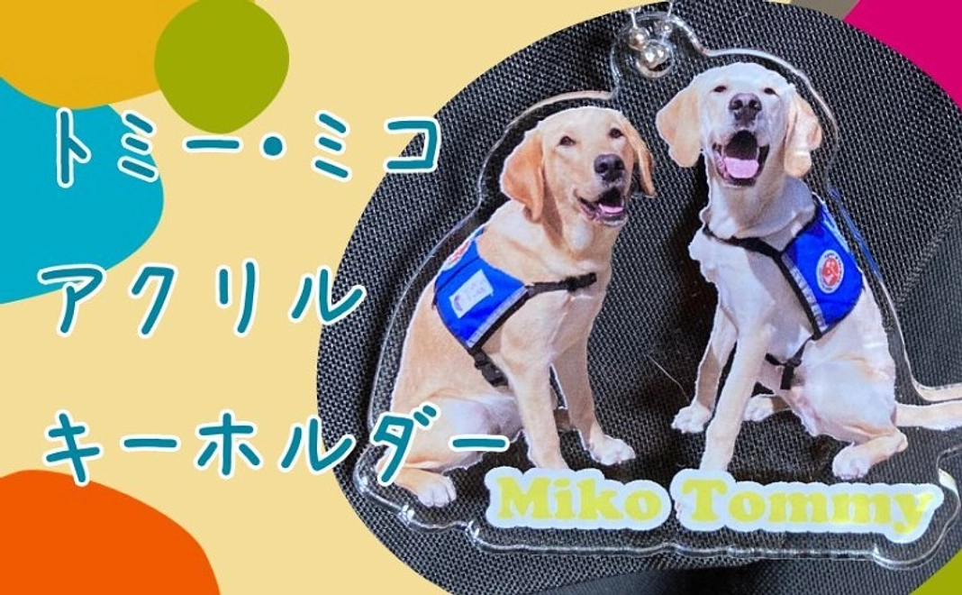 【候補犬トミーとミコ】アクリルキーホルダー【税制優遇対象外】