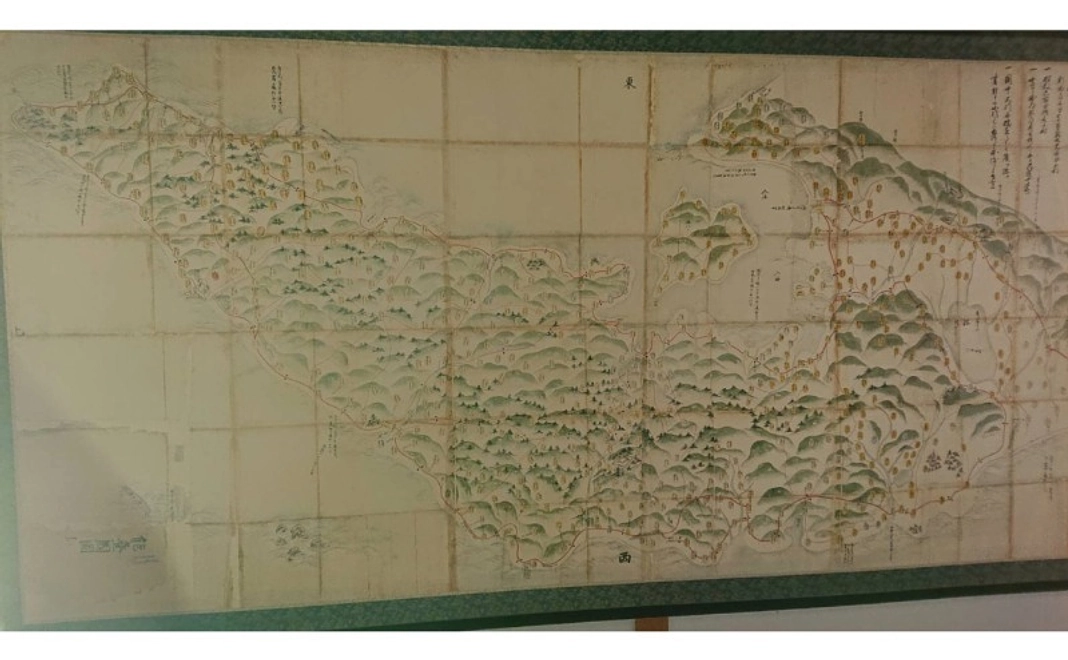 古地図（レプリカ、シリアルナンバー入り）