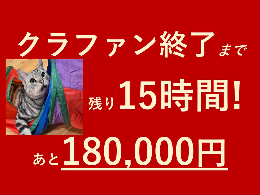 クラファン終了まであと15時間‼️