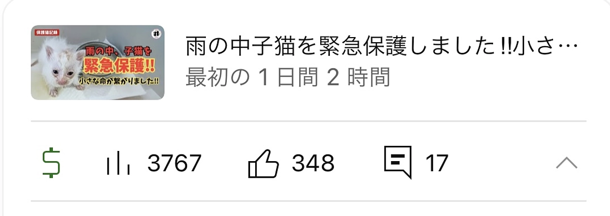 小さな命が繋がりました