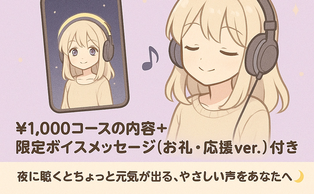 ¥3,000コース癒しのボイスお礼コース