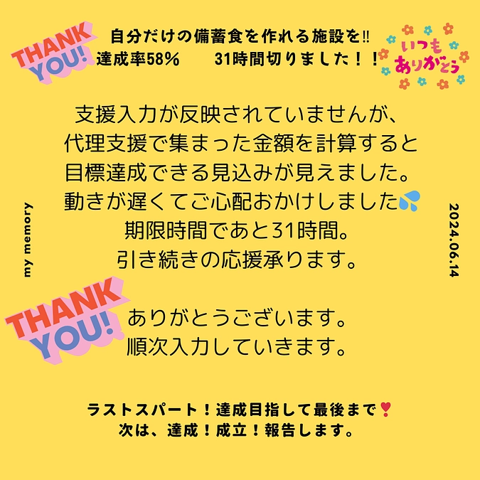 ラストラン！！　100万円目標達成、見込みが見えました。