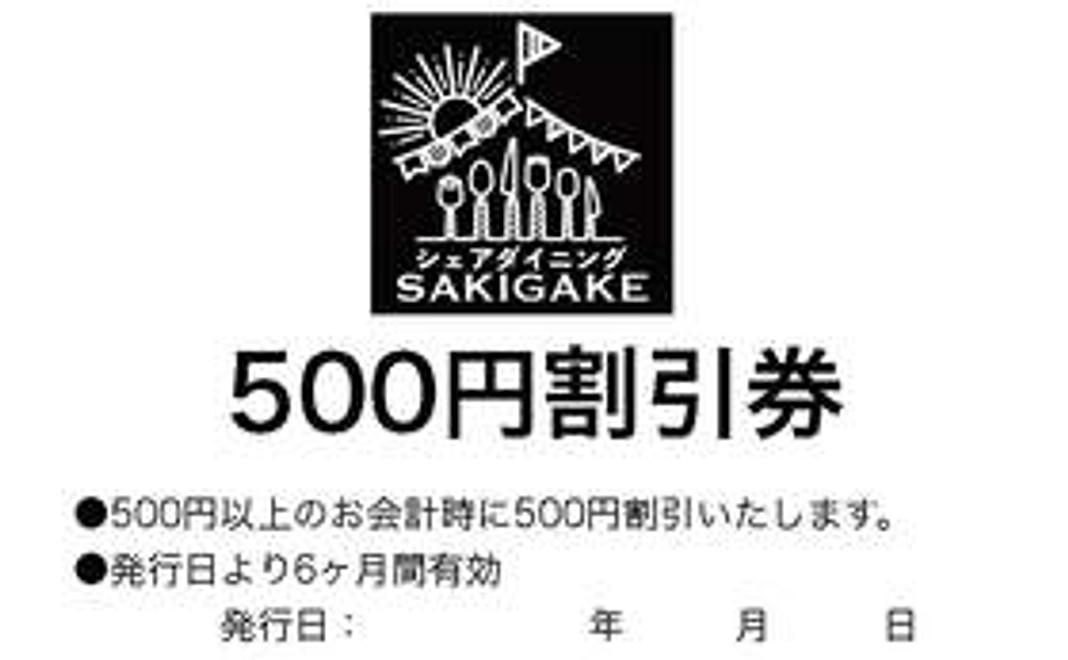 感謝のメールとご来店時にその日から使える500円割引チケット5枚進呈!